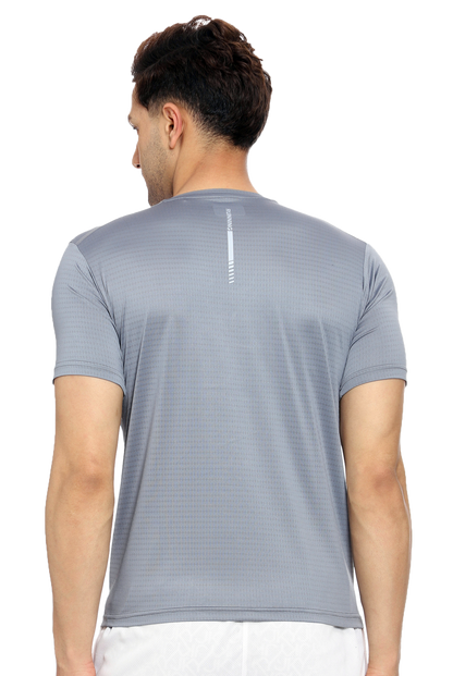 Maxfit Men Regular Fit Grey Cool Run T-Shirt