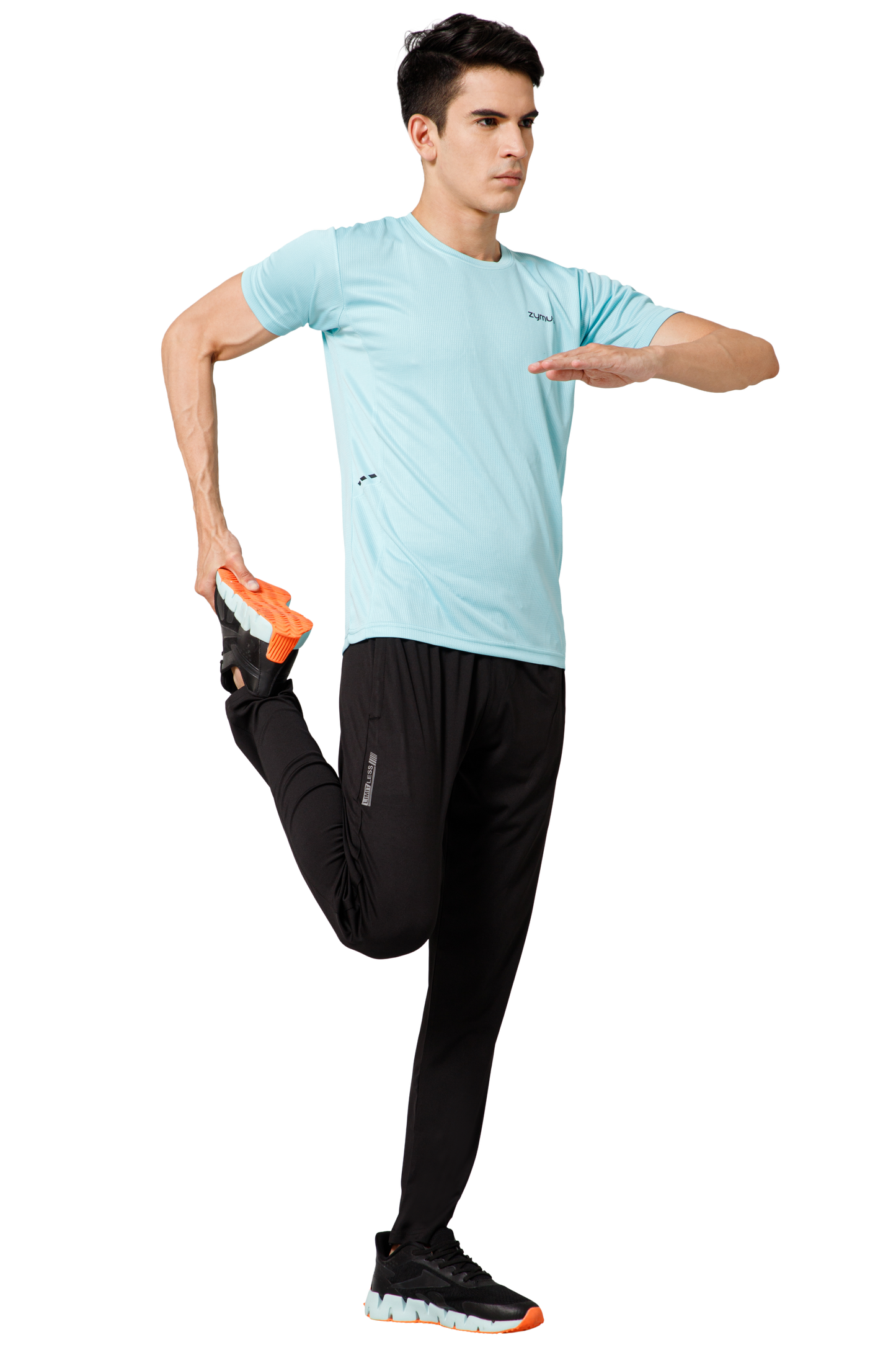 Mexofit Men's Black Regular Fit Lycra Track Pants | Performance Stretch Activewear | Gym & Casual Bottoms