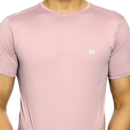 Maxfit Men Regular Fit Peach Cool Run T-Shirt