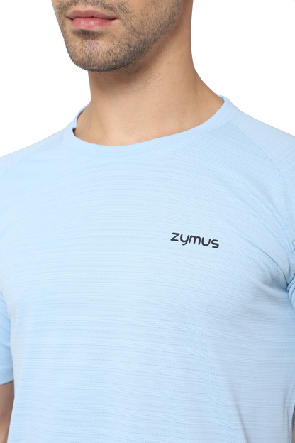 Zymus Men Regular Fit Blue T-Shirt