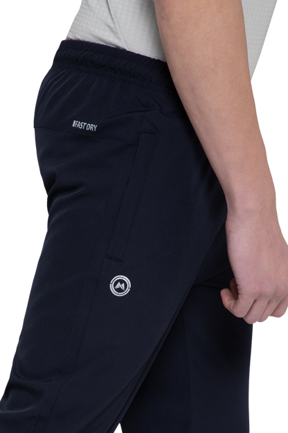 Mexofit Navy Blue Regular Fit Terry Solid Track Pants