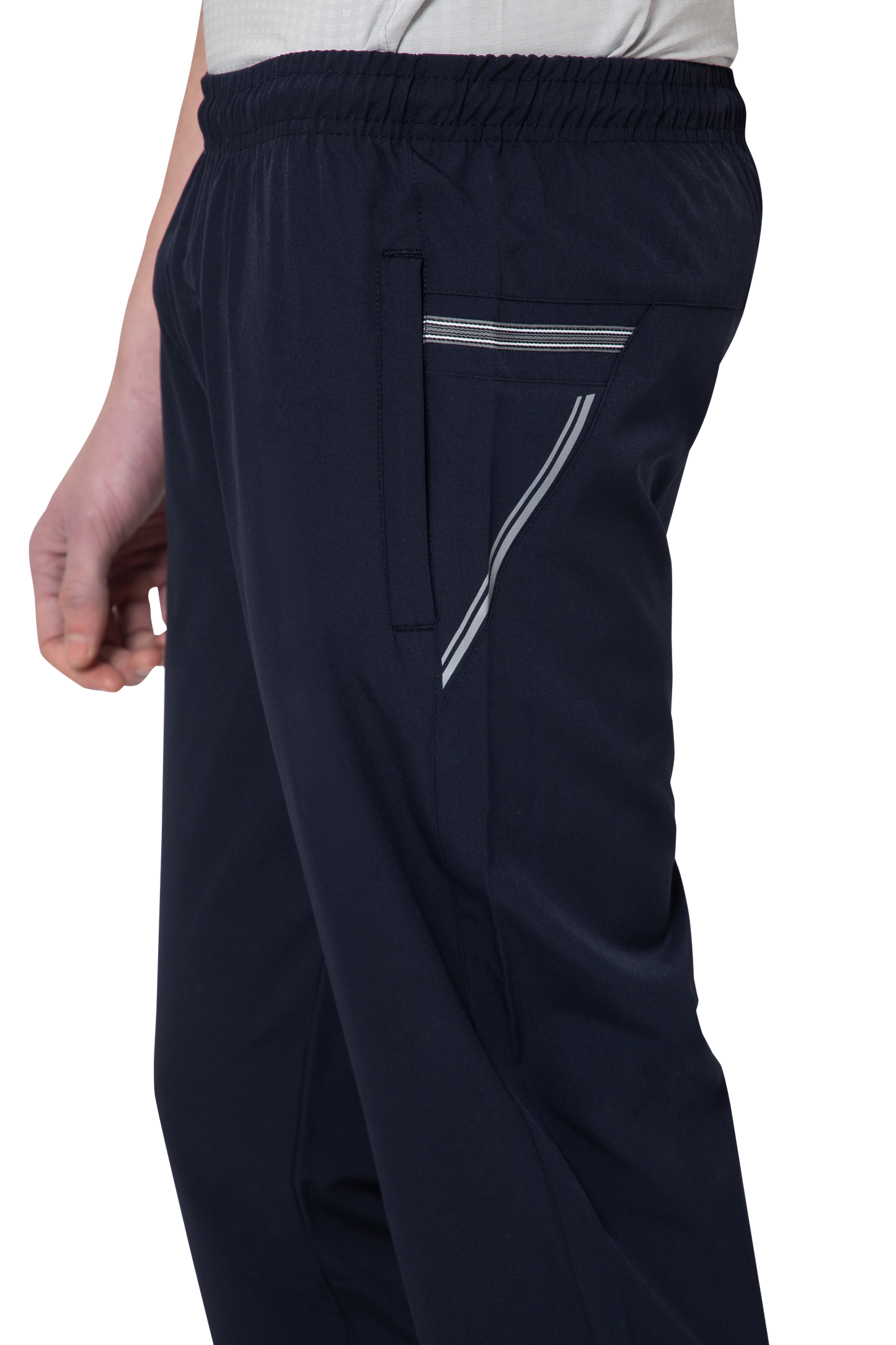 Mexofit Navy Blue Regular Fit Terry Solid Track Pants