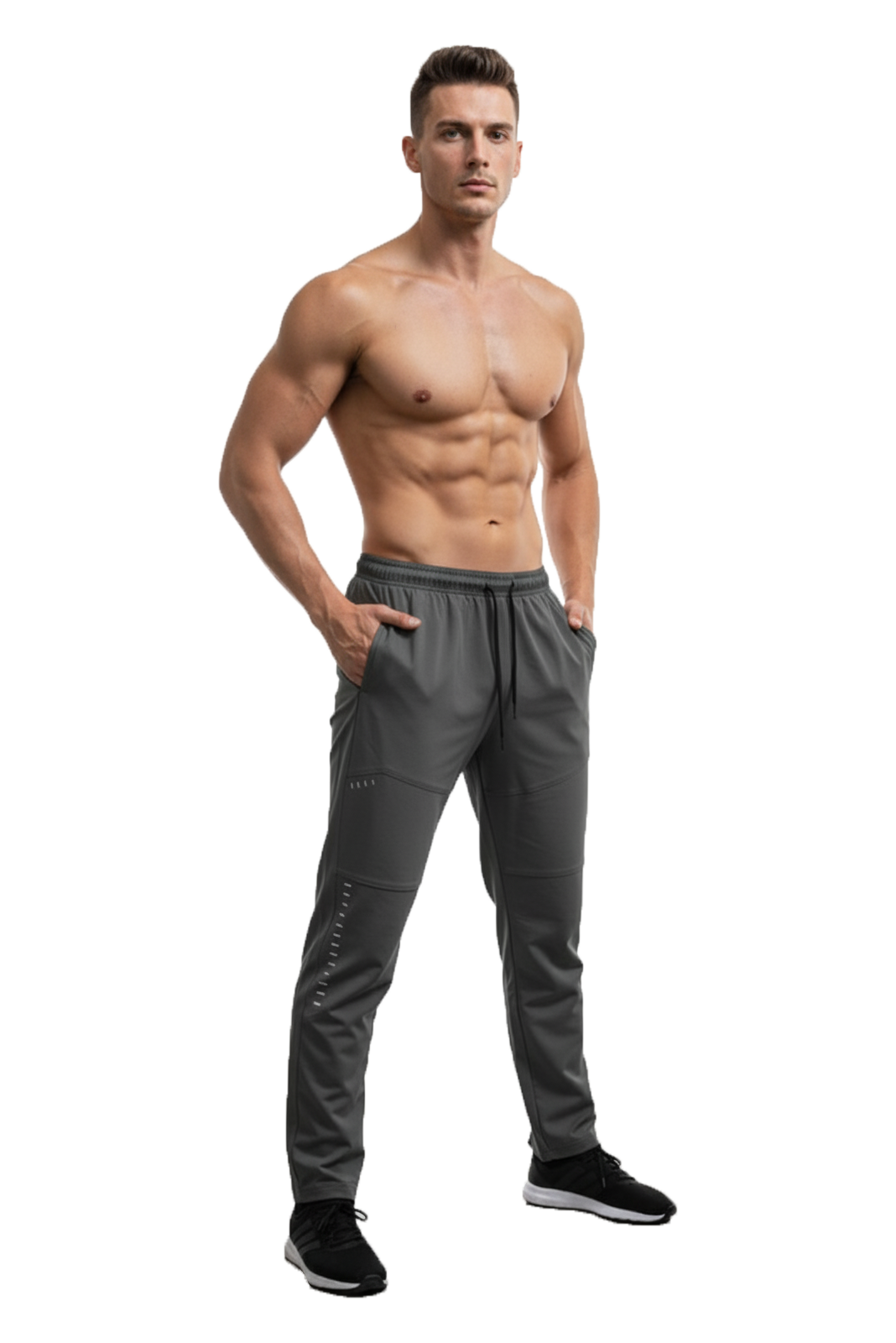 Mexofit Dark Grey Mens Regular Fit Furious Track Pants: Unleash Your Speed