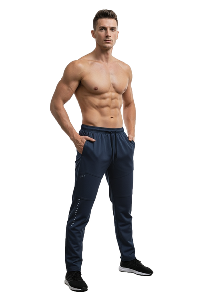 Mexofit Navy Blue Mens Regular Fit Furious Track Pants: Unleash Your Speed