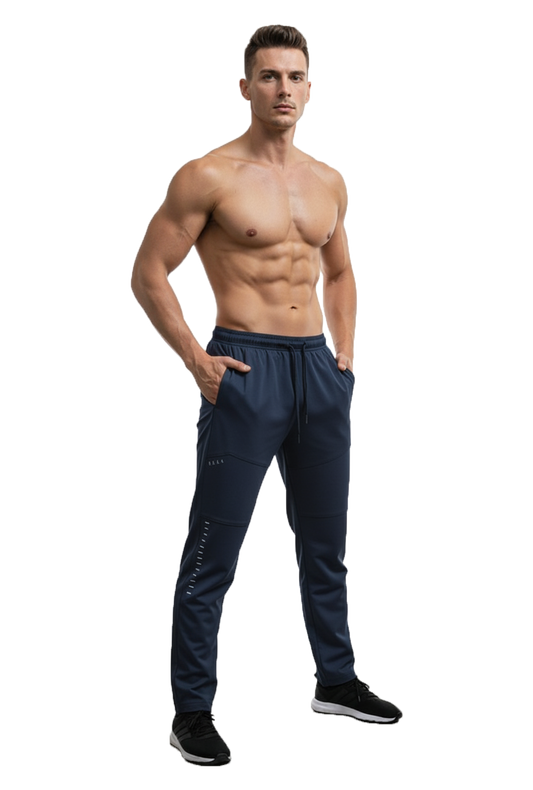 Mexofit Navy Blue Mens Regular Fit Furious Track Pants: Unleash Your Speed