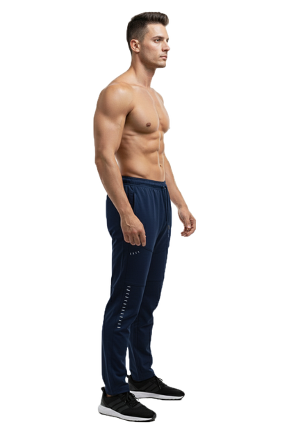 Mexofit Navy Blue Mens Regular Fit Furious Track Pants: Unleash Your Speed