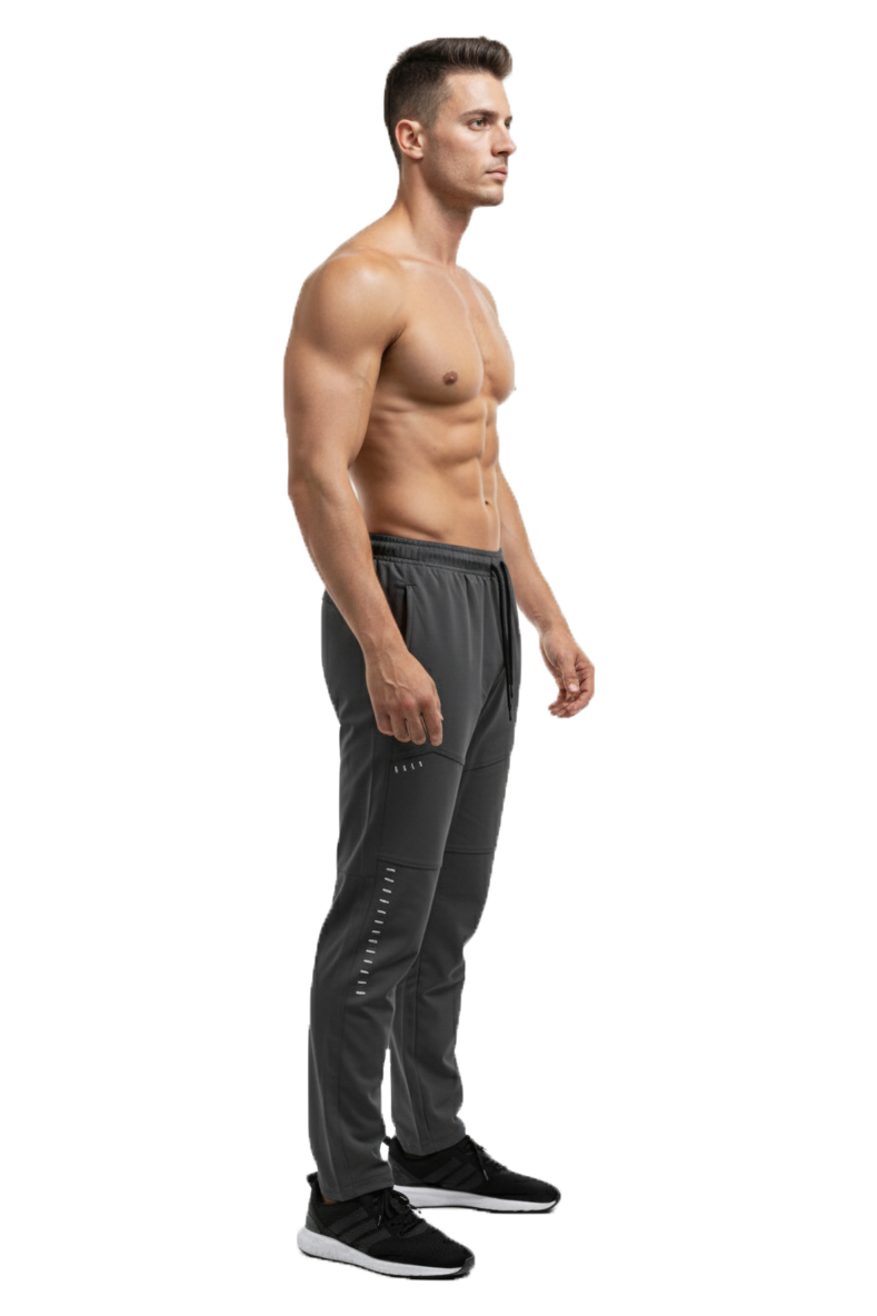 Mexofit Dark Grey Mens Regular Fit Furious Track Pants: Unleash Your Speed