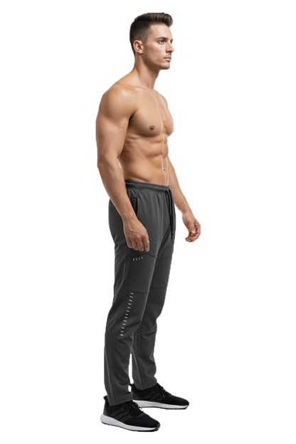 Mexofit Dark Grey Mens Regular Fit Furious Track Pants: Unleash Your Speed