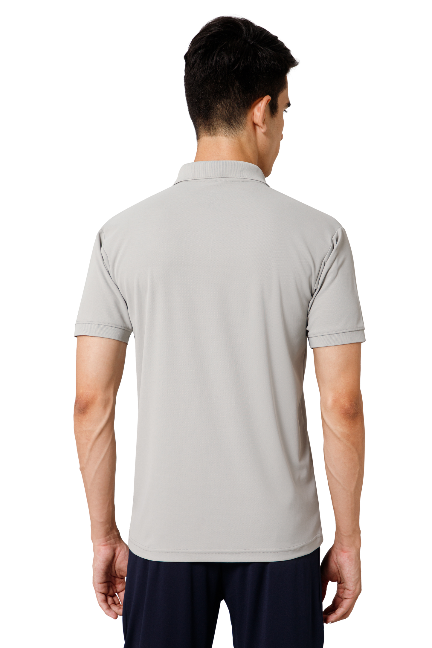 Mexofit Solid Mens Light Grey Regular Fit Polo T-Shirt