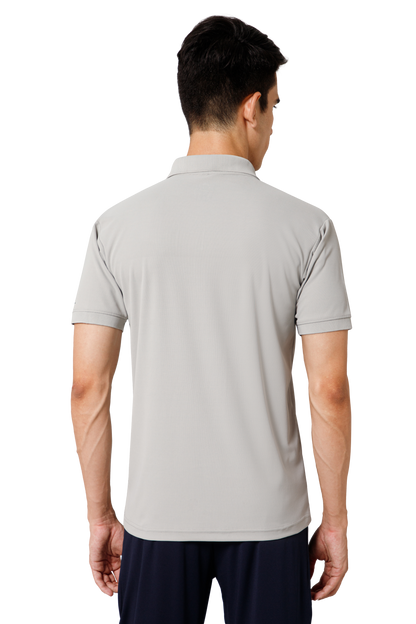 Mexofit Solid Mens Light Grey Regular Fit Polo T-Shirt